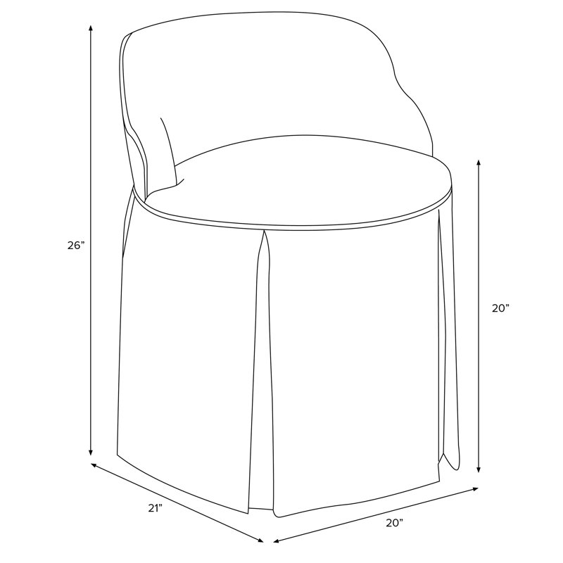 Meha Vanity Chair, Jr Aalap Lavender Geometric
