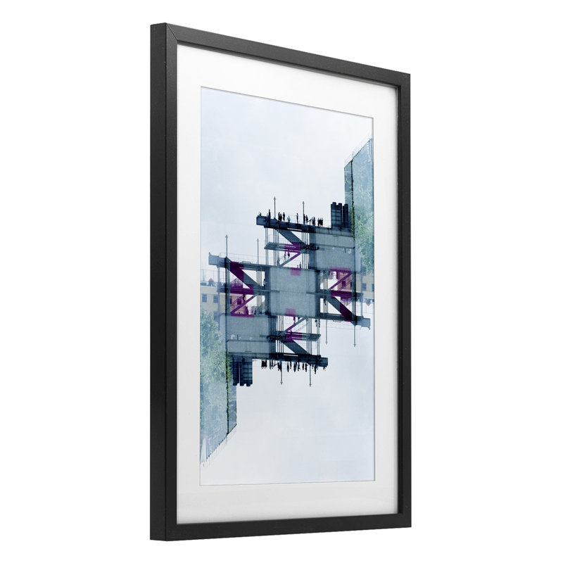 Structure symétrique industrielle, impression sous verre, conception de Robin Vandenabeele, H 20 po x l 14 po