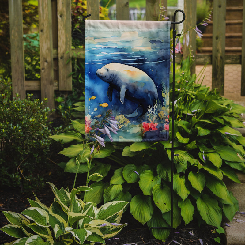 Drapeau de jardin double en polyester H 15,5 po x l 11,25 po