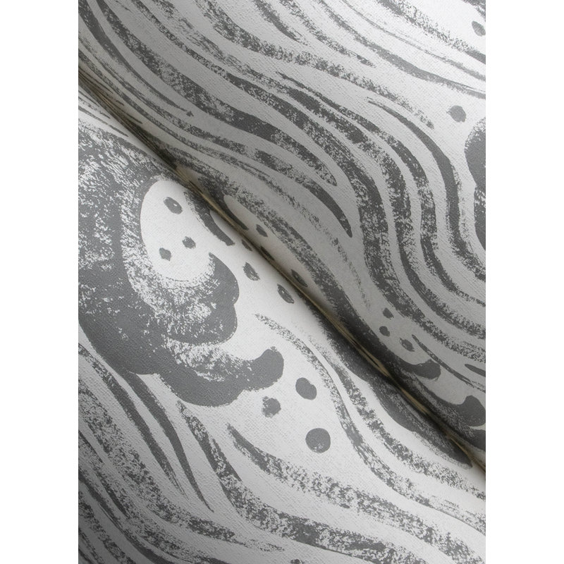 Papier peint Swell Wave, Gris anthracite