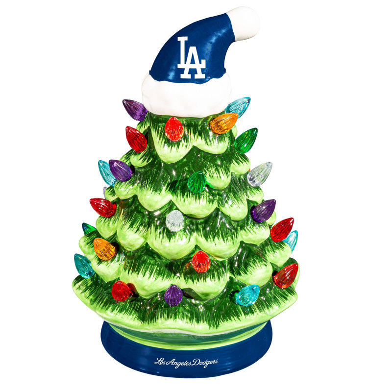 Arbre de Noël DEL en céramique 8 po Los Angeles Dodgers