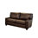 Causeuse à accoudoirs carrés en cuir véritable 66 po Rambow