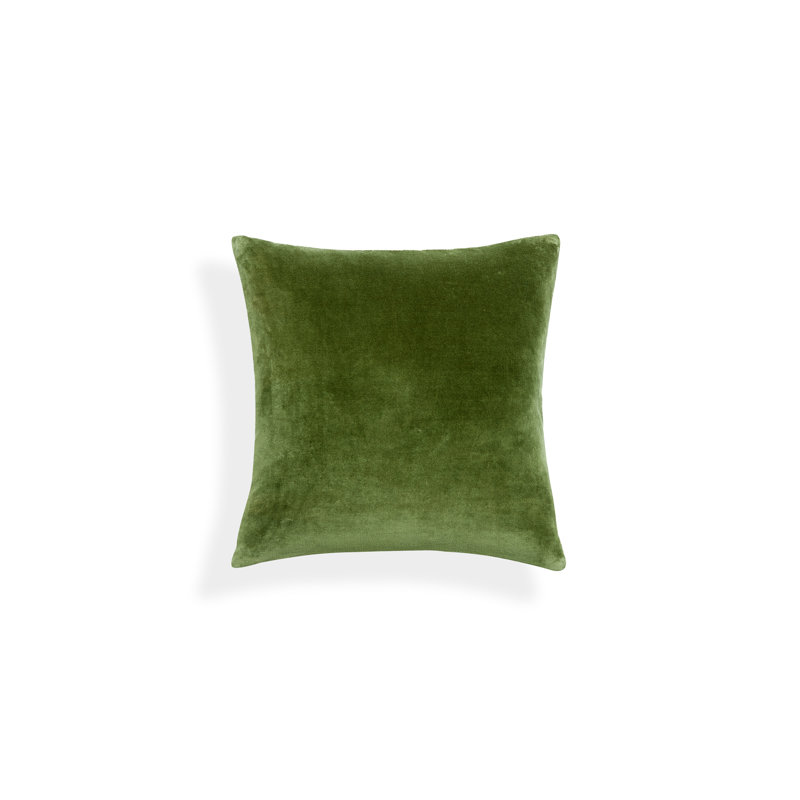 Jaipur Square Pillow Cover & Insert, Olive, Square 18"