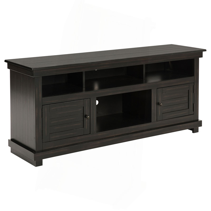 Meuble télé Castleton, H 27 po x L 60 po x l 16,25 po, Marron foncé