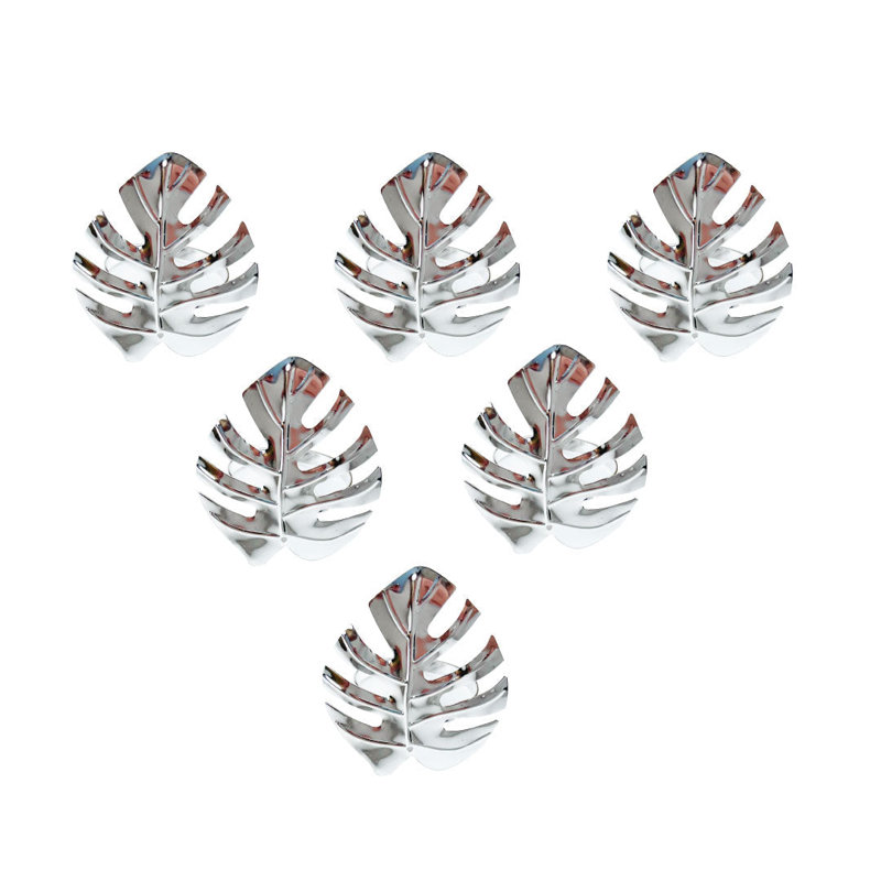 Rond de serviette feuille, Argent