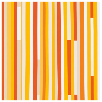Housse de couette à motif de rayures orange moderne