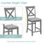 Ensemble de table de salle à manger 5 pièces, ensemble de table de salle à manger carrée en bois pour 4 personnes, ensemble de table de cuisine à hauteur de comptoir avec table carrée et 4 chaises rembourrées pour les petits espaces-1147153169