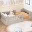 Lit plateforme simple en bois avec garde-corps durable et durable