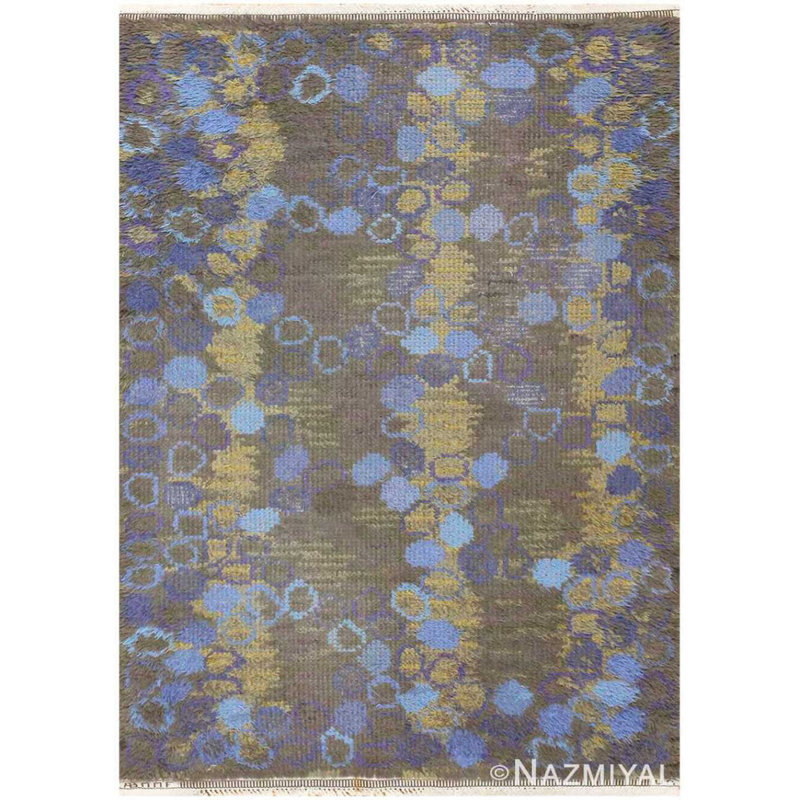 Scandinavian One-of-a-Kind Rectangle 4'2" x 5'7" Area Rug