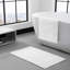 Eden Plush Pile Solid Reversible Cotton White 2 Piece Bath Rug Set-1382244323