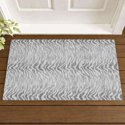 Machine Washable Indoor/Outdoor Chantille ACN2925 Animal Print Rug