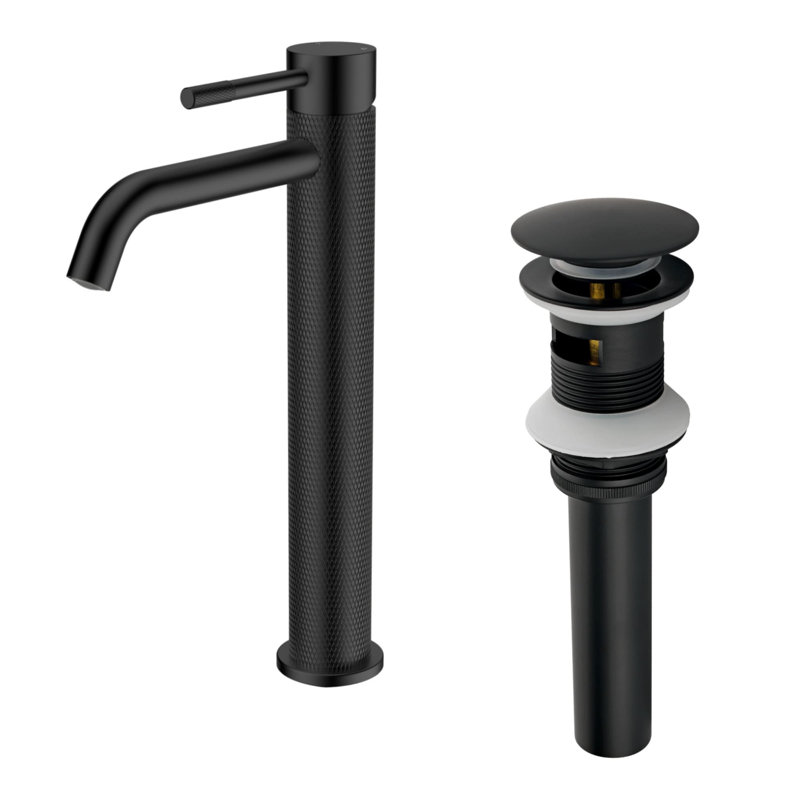 Single Hole Bathroom Vessel Faucet With Pop Up Drain Single Handle Bathroom Vessel Sink Faucet Brass Tall Body Bathroom Vanity Basin Taps With Valve