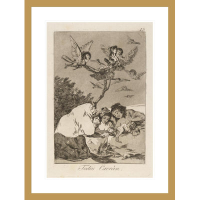 Todos Caerán. (All will fall.) by Francisco de Goya - Giclee Framed Print