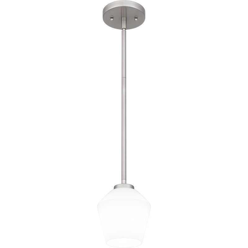 Sirkka 1-Light Brushed Nickel Mini Pendant Light, Nickel brossé
