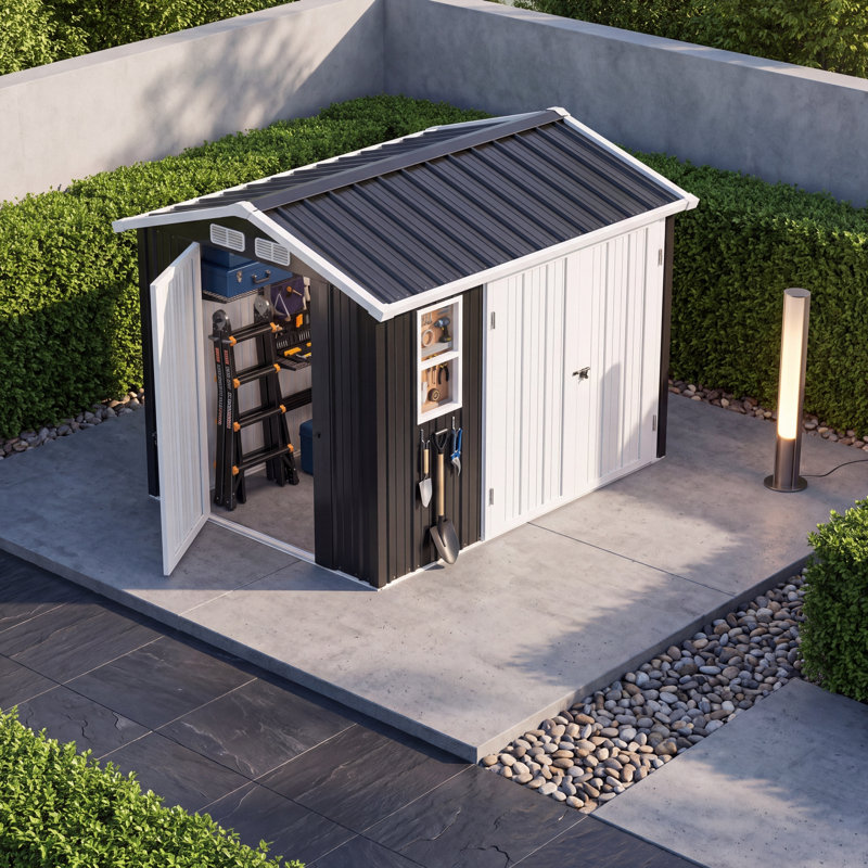 Balconera 7×5FT Outdoor Storage Shed with 3 door