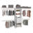 Plego 69"W  118"W Drawers Closet System, Five Shelves, Four Hanging Rods, Three Drawers White-1583477985-1583477991