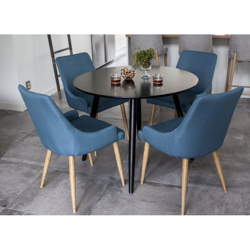 Australe 4 - Person Dining Set, Blue/Oak