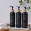 Ensemble de douche noire pour salle de bain rechargeable 16 oz. 3 bouteilles vides