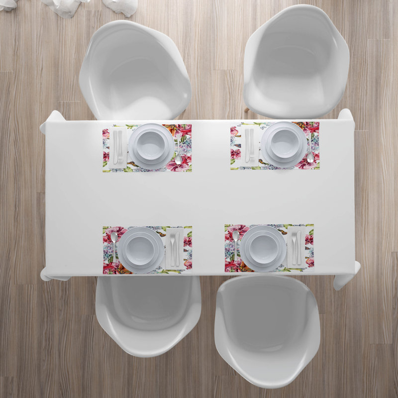 Polyester Floral Rectangle Placemat
