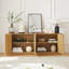 Meuble télé avec armoire à rayures verticales pour la cuisine, la chambre à coucher et le vestibule. Naturel