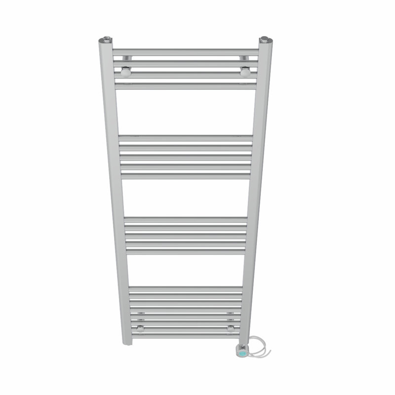 Daejuan Straight Towel Rail Heated Towel Rails, 140cm H x 50cm W x 3cm D, Chrome