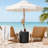 2-in-1 Black Patio Umbrella Base & Side Table - Heavy-Duty Fillable Stand for 1.5" Poles-1478698824-1488042796