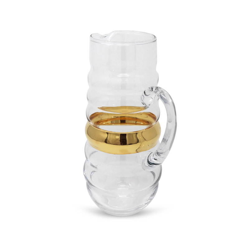 Caelin Glass Pitcher with Linear Design