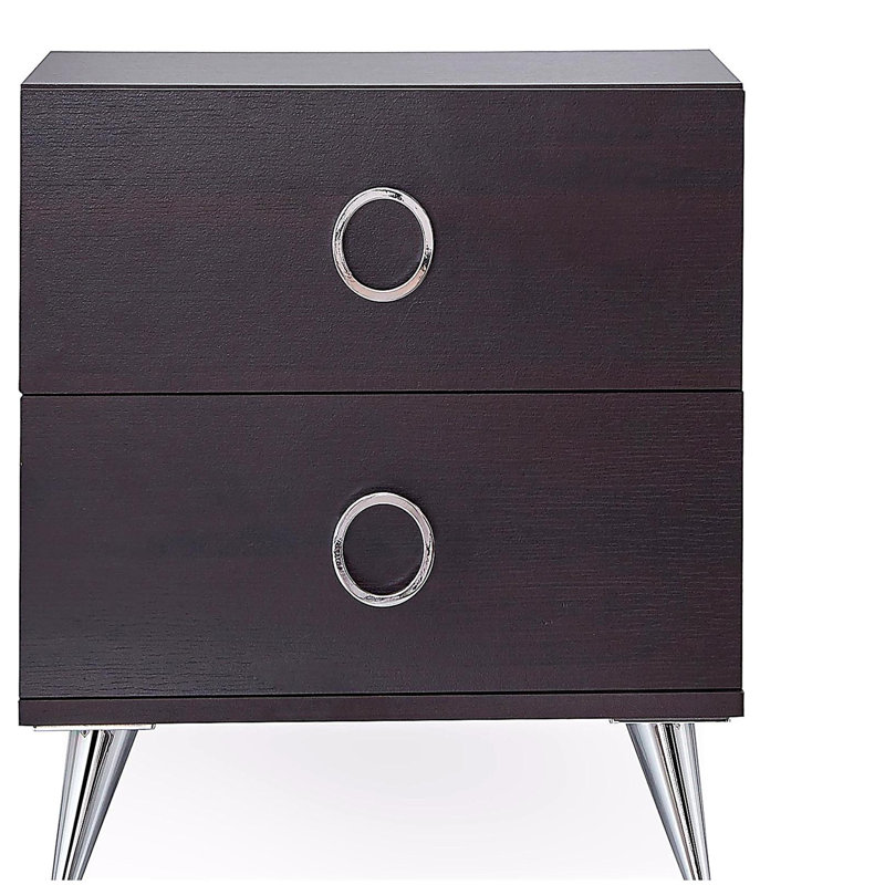 Espresso 2-Drawer Rectangular Accent Table