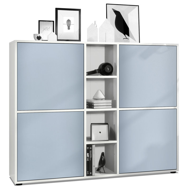 Mcbryde 130.5cm Sideboard, Matte White/Denim