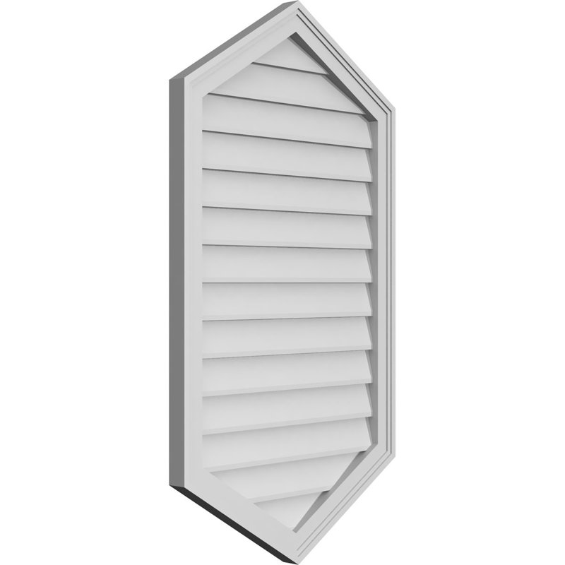 Ventilé vertical à pignon vertical 7/12 po, H 42 po x l 24 po x P 1,5 po