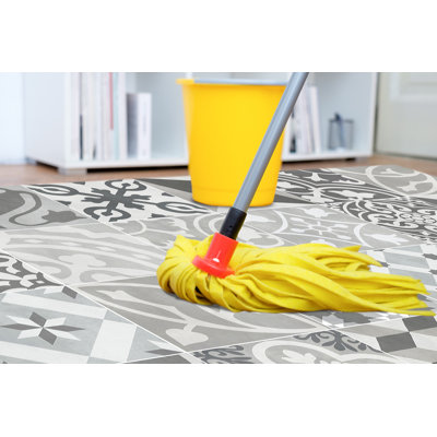 Stella Vinyl Machine Printed Area Rug