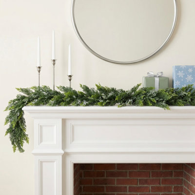 Savelle 72" Artificial Frosted Cedar Garland