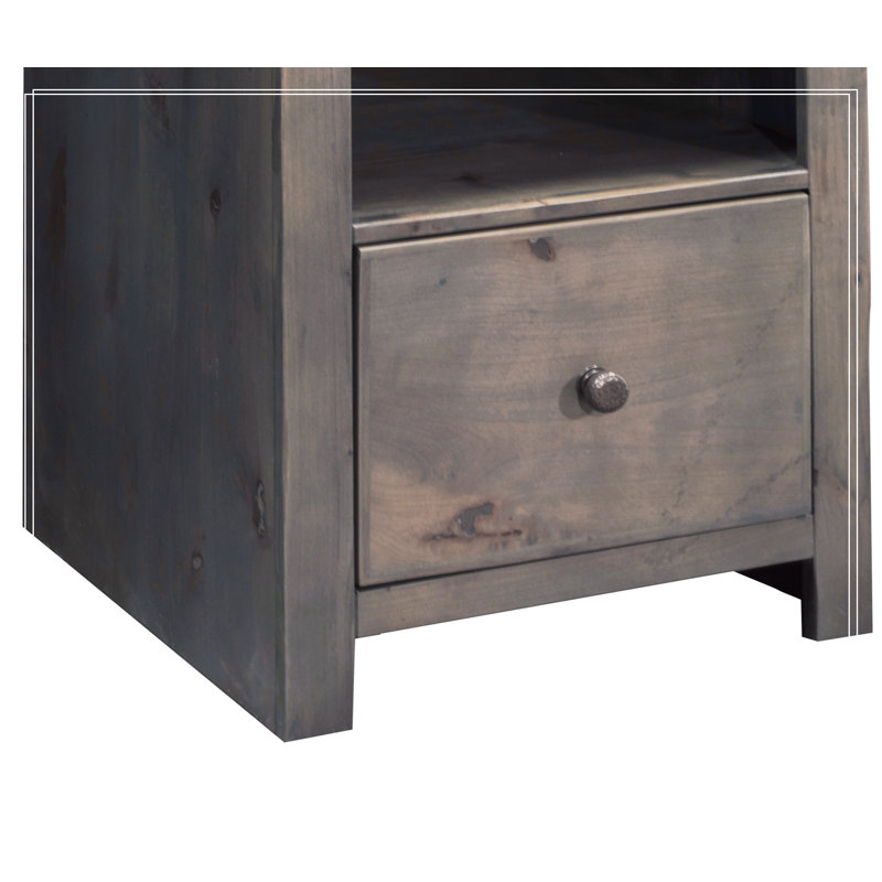 Charming Bridgevine Home File Cabinet With Barnwood Finish And Vintage Hardware, A Stylish Storage Solution For Any Room.