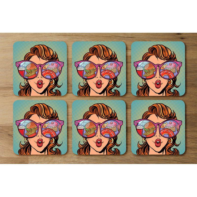 Drystan Square 6 Piece Coaster Set