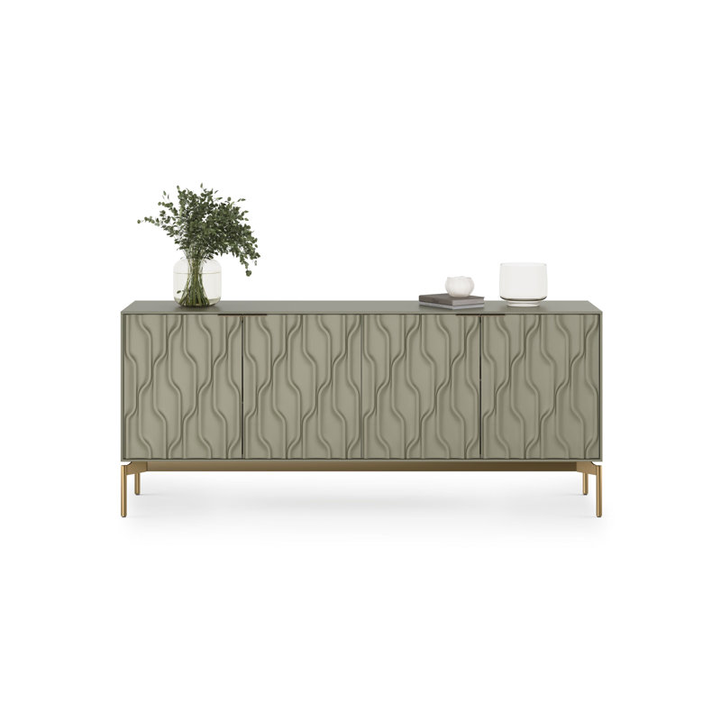 Mesa 79.5'' W Sideboard, Moss/Brushed Brass