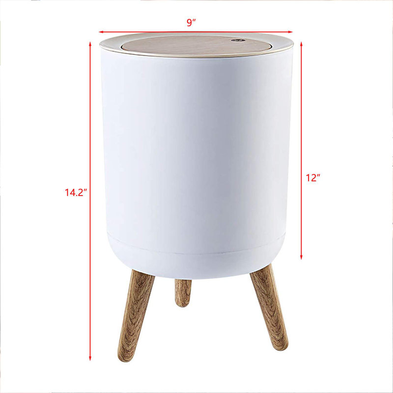 Garbage can with Press top Lid