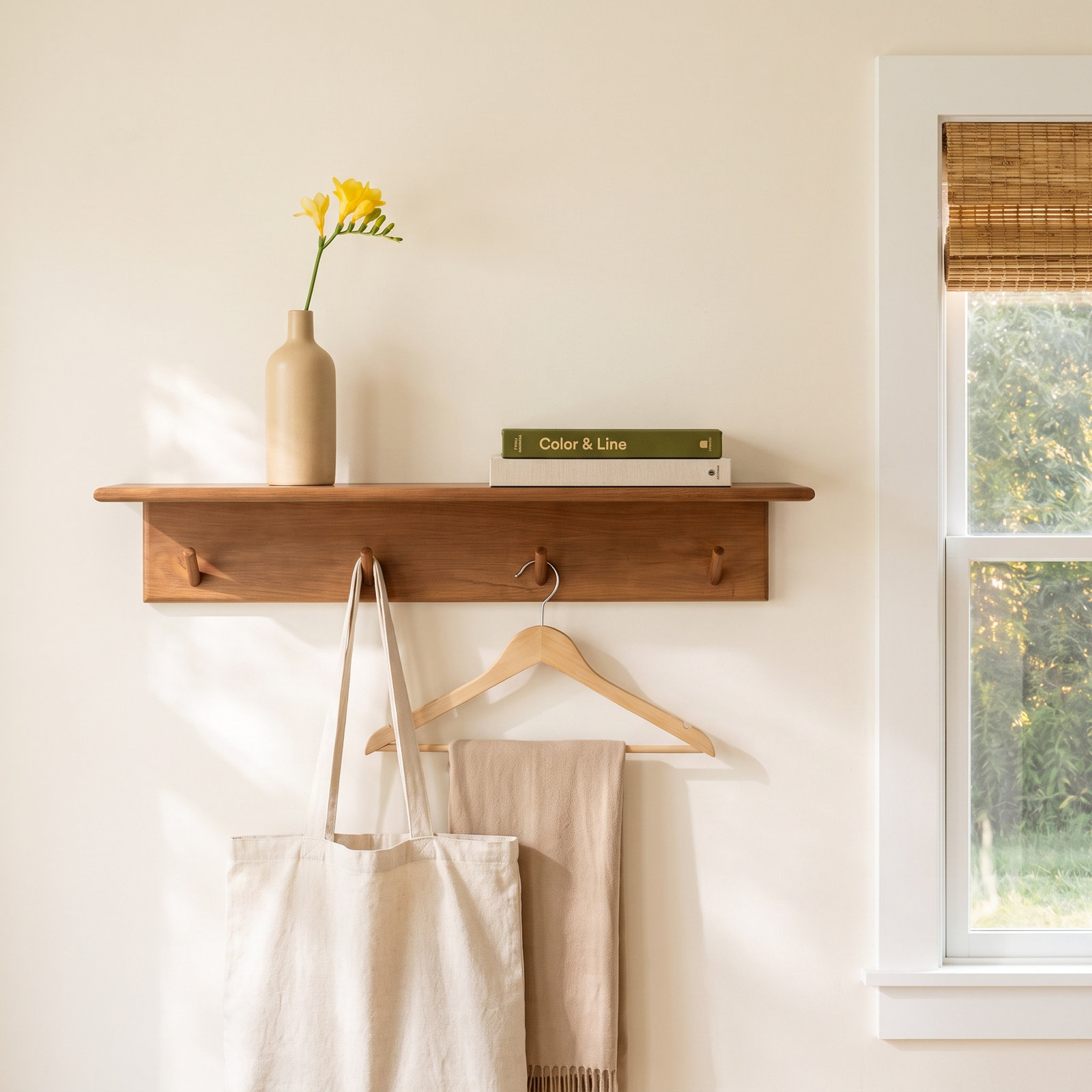 Shea 36" Floating Shelf, Walnut Brown