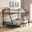 Lit superposé en métal, aucun sommier requis, grand rangement sous le lit, assemblage facile