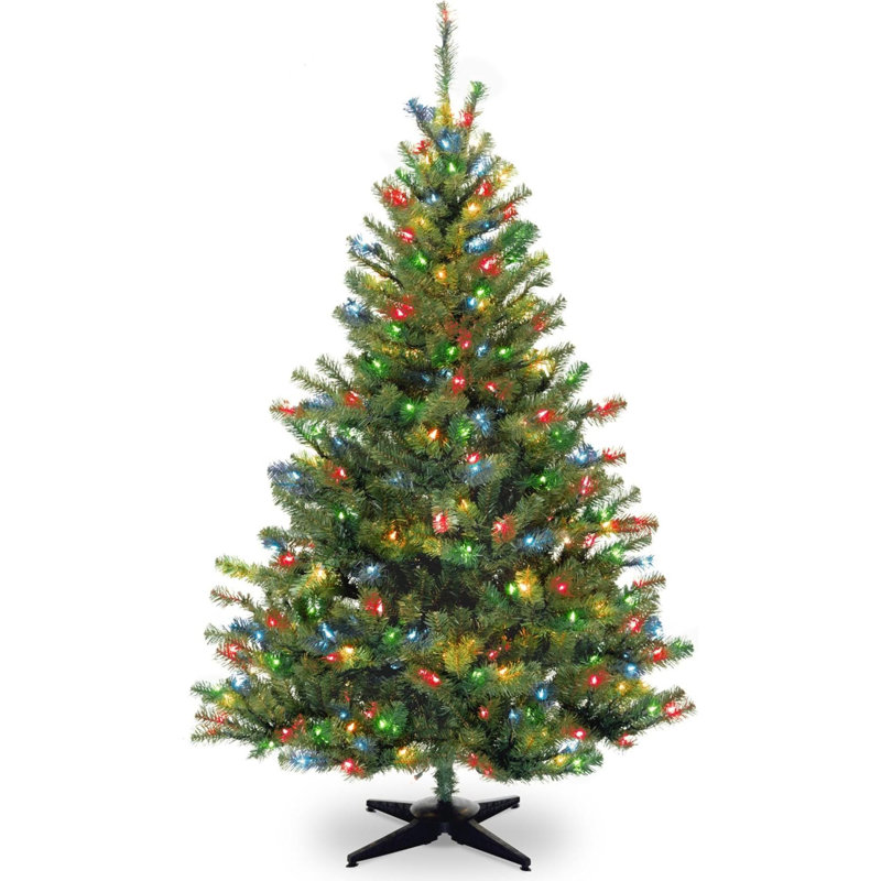 Arbre de Noël artificiel pré-éclairé avec lumières en épinette Kincaid, 6'