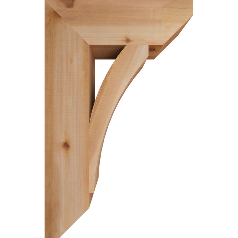 Support en bois / corbeau, Cèdre rouge, H 32 po x l 5,5 po x P 20 po