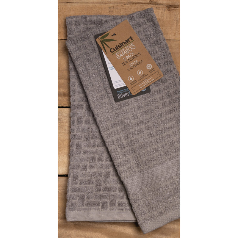 Cuisinart Oven Mitts & Tea Towel Set with Herringbone Mini Mitt Oven Mitts & Tea Towels