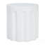 Table d'appoint d'extérieur en béton blanc cylindrique, table de bout intérieure MGO, table