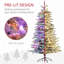 Arbre de Noël artificiel pin 6,5 pi pré-éclairé-480611407