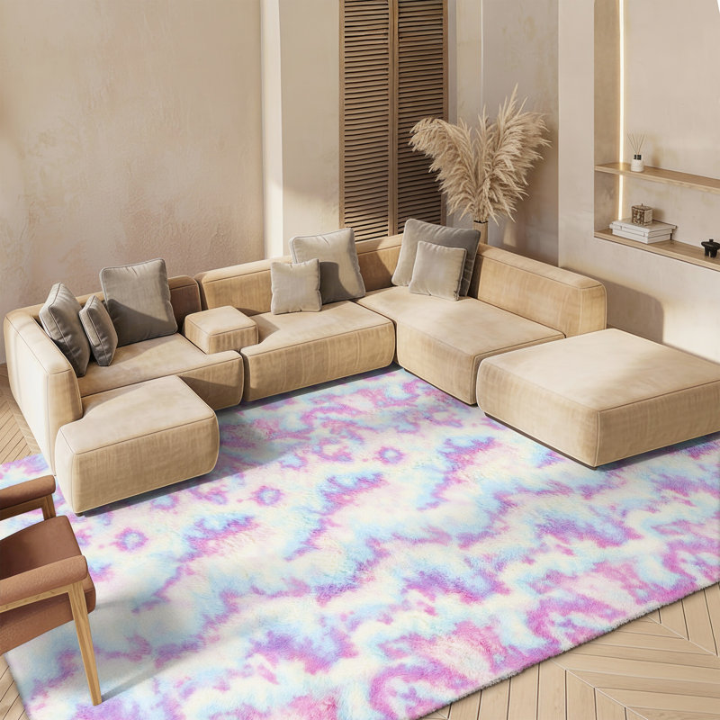 Zariyana Shag Performance Abstract Rug, Rectangle 8' x 10'