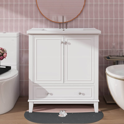 Armoire multifonctionnelle 30 po avec lavabo et base de meuble-lavabo avec portes et tiroir