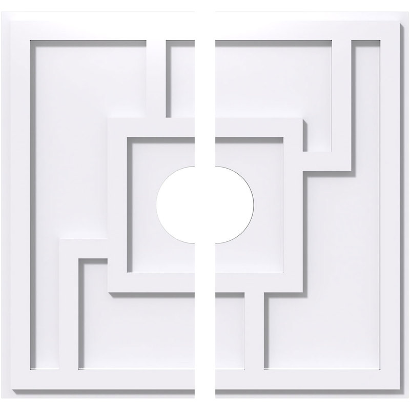 20"OD x 4"ID x 7"C x 1"P Knox Architectural Grade PVC Contemporary Ceiling Medallion, 20" H x 20" W x 1" D