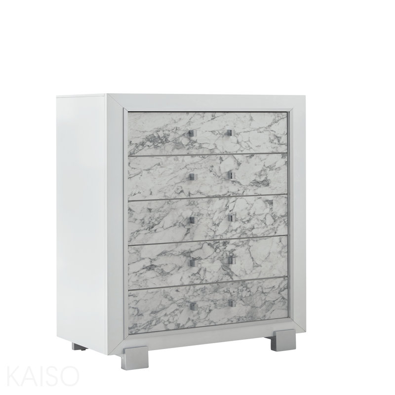 Commode blanche en marbre