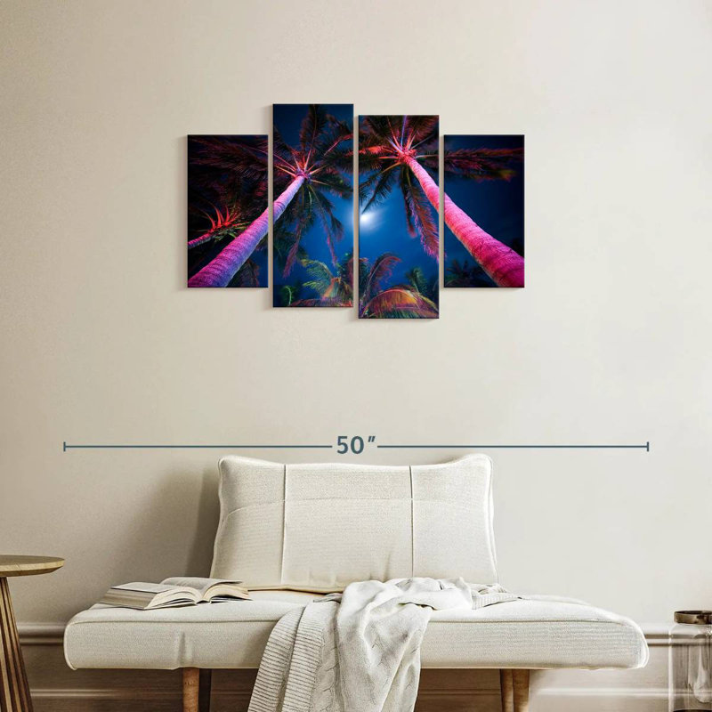 Harnek Neon Beach Palms, 22" H x 36" W