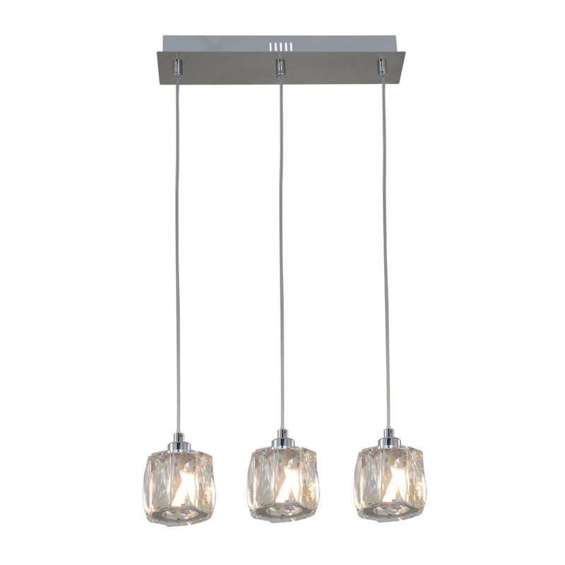 Isaacson 3 - Light Polished Chrome Kitchen Island Pendant