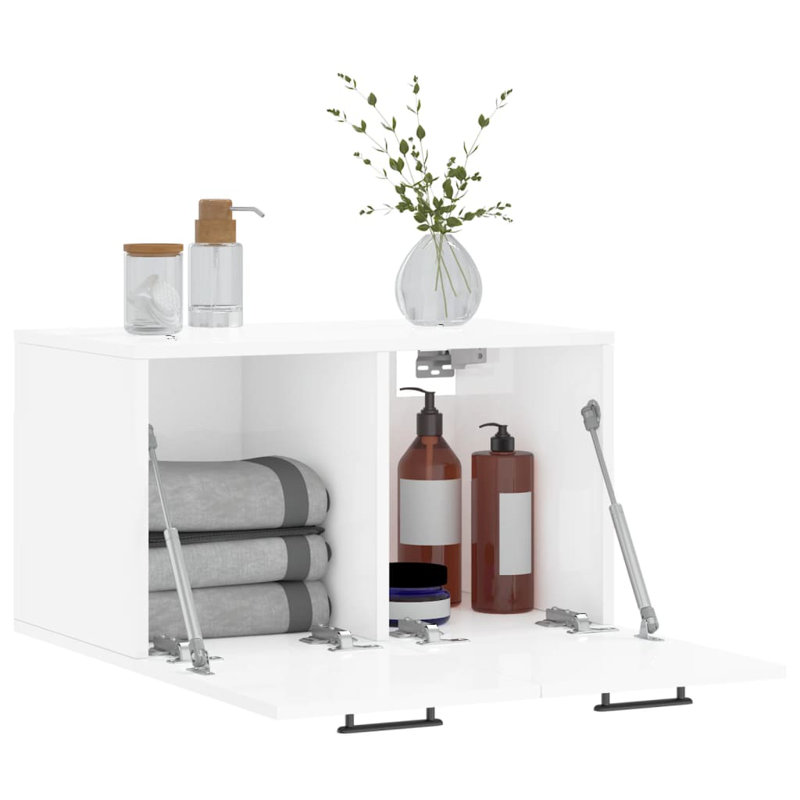 Mansoor Bathroom Cabinet, High Gloss White